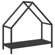 Wózki magazynowe - vidaXL Stojak na drewno opałowe czarny 60x25x60 cm - miniaturka - grafika 1