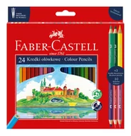 Kredki, ołówki, pastele i pisaki - Kredki ołówkowe Wawel 24 kol + 3 FABER CASTELL - miniaturka - grafika 1