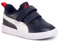 Buty dla dziewczynek - Buty Dziecięce Puma Court Flex 371544-01 Rzepy 20 - miniaturka - grafika 1