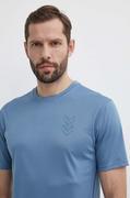 Koszulki męskie - Hummel t-shirt treningowy Active kolor niebieski gładki 224493 - miniaturka - grafika 1