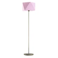Lampy stojące - Lampa podłogowa LYSNE Fidżi, 60 W, E27, jasnoróżowa/złota, 160x45 cm - miniaturka - grafika 1