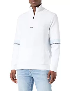 BOSS Bluza męska 1, biała 100, S, White100, S - Bluzy męskie - miniaturka - grafika 1