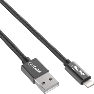 Kabel USB InLine USB-A - Lightning 2 m Szary 31422B - Kable USB - miniaturka - grafika 1