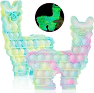 Zabawki sensoryczne - POP IT ZABAWKA ANTYSTRESOWA ZESTAW 2X LAMA ŚWIECĄCA - miniaturka - grafika 1
