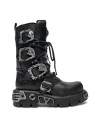 Glany damskie - NEW ROCK Glany M-391-S1 Czarny - miniaturka - grafika 1