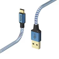 Kable USB - Hama Kabel Reflected USB Typ A-USB typ C 1.5M Niebieski - miniaturka - grafika 1