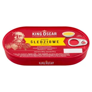 Filety Śledziowe W Oleju 160G King Oscar - Konserwy i dania rybne - miniaturka - grafika 1