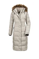 Płaszcze damskie - G.I.G.A. DX Damski płaszcz funkcyjny Ventoso WMN Quilted CT B Casual o wyglądzie puchu, z odpinanym kapturem, kolor szampański, 36 - miniaturka - grafika 1