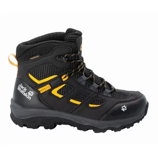 Buty dla dziewczynek - Buty dziecięce Jack Wolfskin VOJO TEXAPORE MID K black / burly yellow - 26 - grafika 1