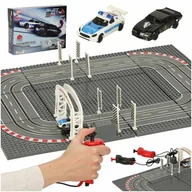 Zabawki konstrukcyjne - WYŚCIGOWY TOR SAMOCHODOWY POLICYJNY ELEKTRYCZNY  AUTA - miniaturka - grafika 1