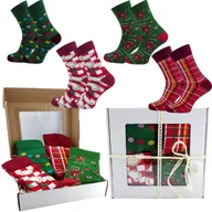 Skarpetki męskie - SKARPETY MĘSKIE SKARPETKI BAWEŁNIANE ŚWIĄTECZNE NA PREZENT ZESTAW 44-46 - miniaturka - grafika 1