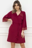 Szlafroki damskie - Szlafrok Italian Fashion Samaria r.3/4 wino - miniaturka - grafika 1