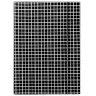 Donau . Teczka z gumką, karton, A4, 400gsm, 3-skrzydłowa - czarna w kratę - Teczki i skoroszyty - miniaturka - grafika 2