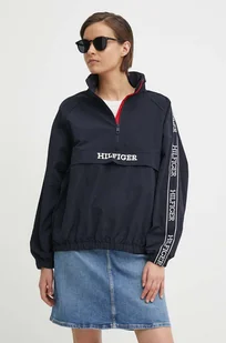 Tommy Hilfiger kurtka damska kolor granatowy przejściowa oversize WW0WW41507 - Kurtki damskie - miniaturka - grafika 1