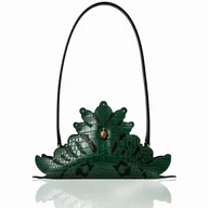 Torebki damskie - Torebka 'NESPOON' zielona skórzana na ramię - miniaturka - grafika 1