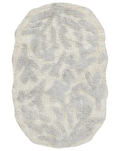 BELIANI Dywanik łazienkowy szary bawełniany 60 x 90 cm nieregularny kształtReplika acyjny wzór mata łazienkowa nowoczesny design - Dywaniki łazienkowe BELIANI Dywanik łazienkowy szary bawełniany 60 x 90 cm nieregularny kształtReplika acyjny wzór mata łazienkowa nowoczesny design - Dywaniki łazienkowe - miniaturka - grafika 1