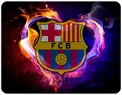 Podkładki pod mysz - PODKŁADKA POD MYSZKĘ FC BARCELONA Z IMIENIEM 23x19CM DO LAPTOPA - miniaturka - grafika 1