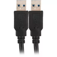 Adaptery i przejściówki - Lanberg Kabel USB 3.0 AM-AM 1.8m czarny - miniaturka - grafika 1