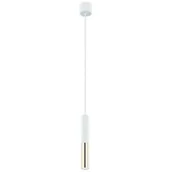 Lampy sufitowe - Orlicki Design Lampa wisząca Slimi S bianco/gold - miniaturka - grafika 1