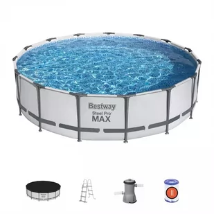 Bestway - Basen stelażowy Steel Pro Max z pompą 427 x 107 cm Bestway 56488 - Baseny ogrodowe - miniaturka - grafika 1