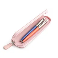 Zestawy piśmiennicze - Zestaw prezentowy długopis Parker Jotter Originals Niebieski i Koralowy z różowym etui - miniaturka - grafika 1