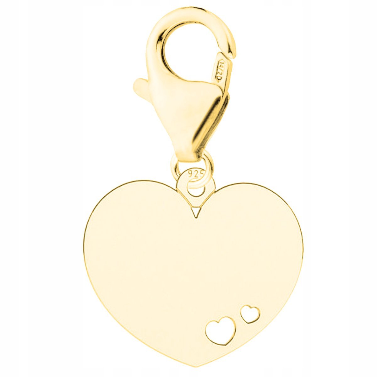 Złota Zawieszka z Sercem Serduszkiem Heart Serce Serduszko SREBRO 925