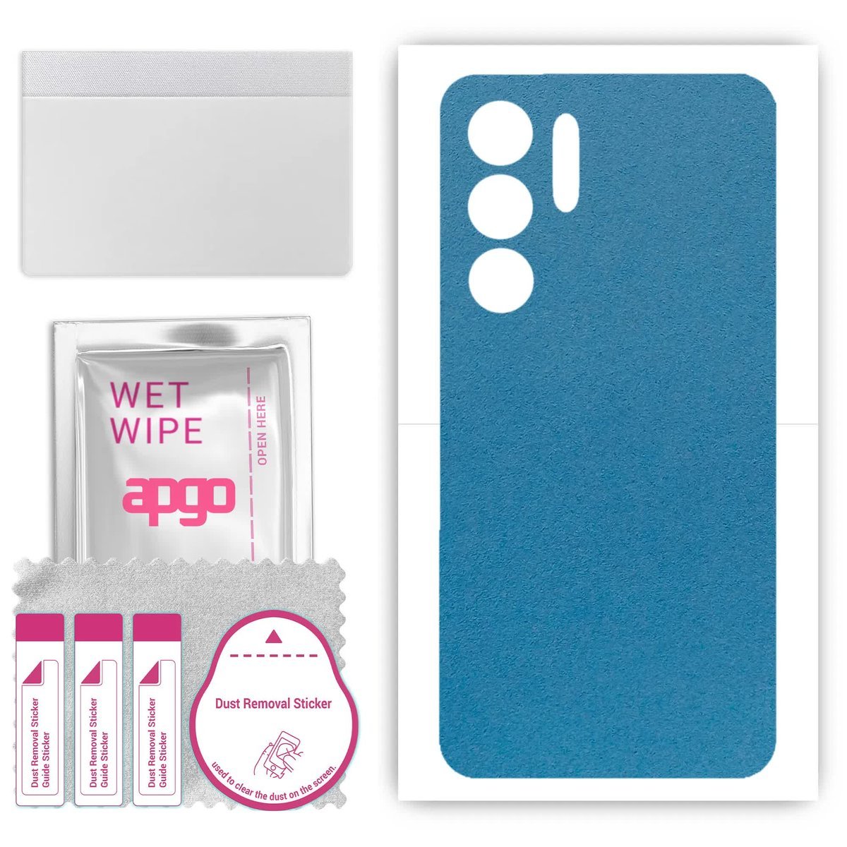 Folia naklejka skórka strukturalna na TYŁ Zamsz do ZTE Nubia Red Magic 9 Pro - Zamsz Niebieski - apgo SKINS