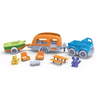 Samochody i pojazdy dla dzieci - Samochód z campingiem i łódką 10 el Green Toys - miniaturka - grafika 1
