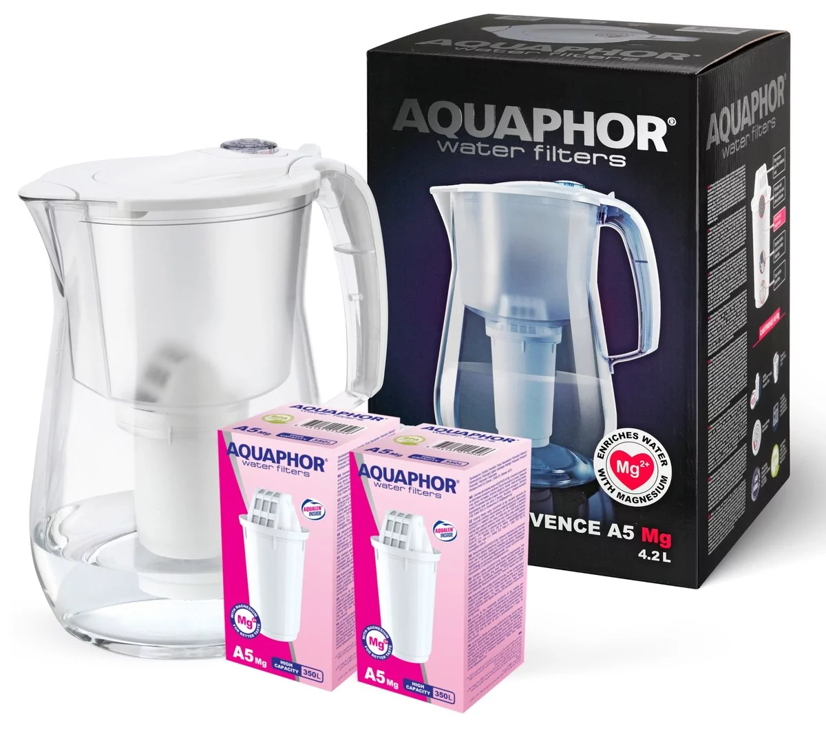 DZBANEK FILTRUJĄCY AQUAPHOR PROVENCE + 2 WKŁADY A5 MAGNEZ