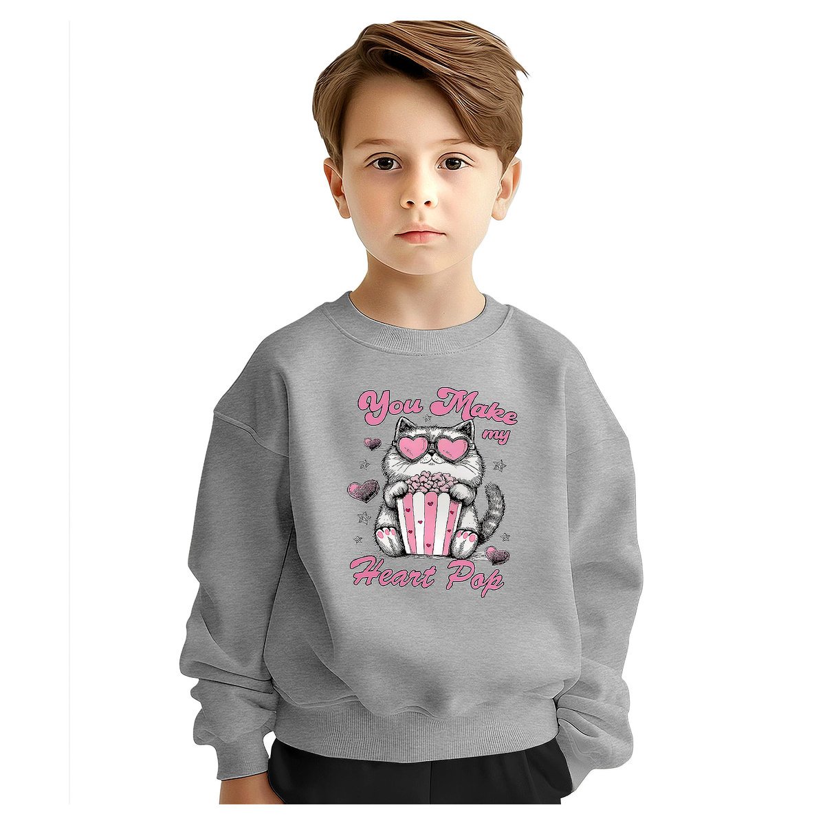 BLUZA DZIECIĘCA KOT LOVE 104 DLA CHŁOPCA DZIEWCZYNKI