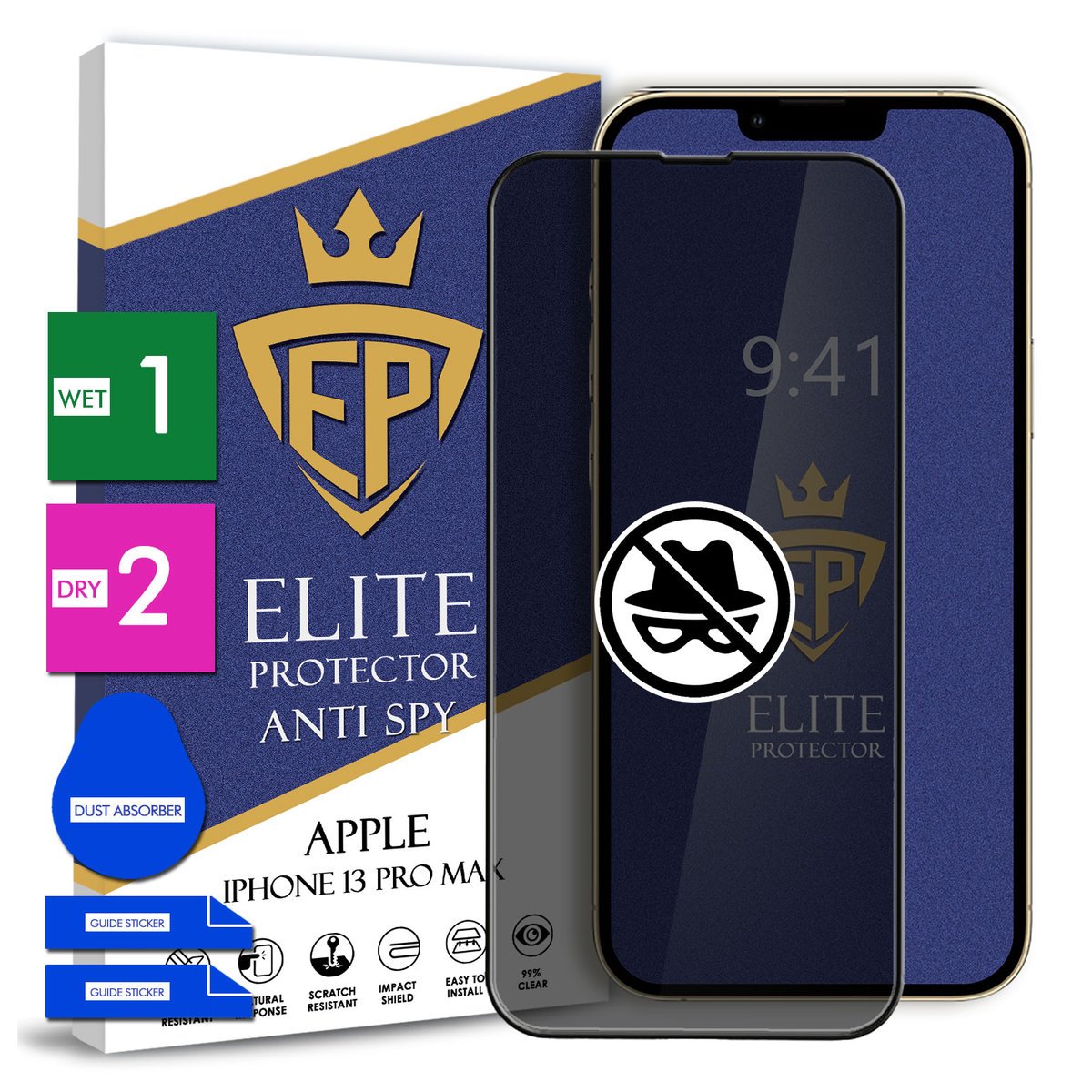 Szkło Prywatyzujące Na Telefon Apple Iphone 13 Pro Max Hartowane 9H 5D