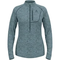Bluzy sportowe damskie - Bluza techniczna damska ODLO Tencia Mid Layer 1/2 zip - miniaturka - grafika 1
