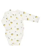 Body dla niemowląt - Dziewczęce body bawełna długi rękaw cytrynki Nicol,r.62 - miniaturka - grafika 1