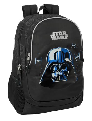 STAR WARS REBELLION - Plecak szkolny dla dzieci, idealny dla dzieci w różnym wieku, wygodny i wszechstronny, jakość i wytrzymałość, 32 x 16 x 44 cm, Czarny (Black), M, Casual