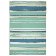 Dywany zewnętrzne - Dywan zewnętrzny tkany na płasko 160x220 cm pasy niebieski - miniaturka - grafika 1