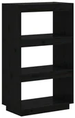 Półki do salonu - Czarny sosnowy regał z 3 półkami W9-D15 - miniaturka - grafika 1