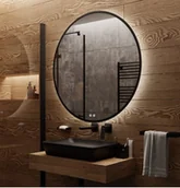 Lustra - Lustro okrągłe LED 60 w ramie mata grzewcza ściemniacz zmienna barwa POLSKA - miniaturka - grafika 1