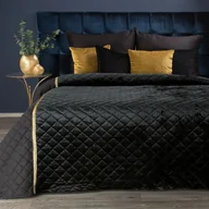 Narzuty - Narzuta welwetowa Kristin 220x240 czarna Eurofirany - miniaturka - grafika 1