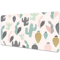 Podkładki na biurko - Podkładka na biurko z nadrukiem Rysunkowe kaktusy 90x45 cm - miniaturka - grafika 1