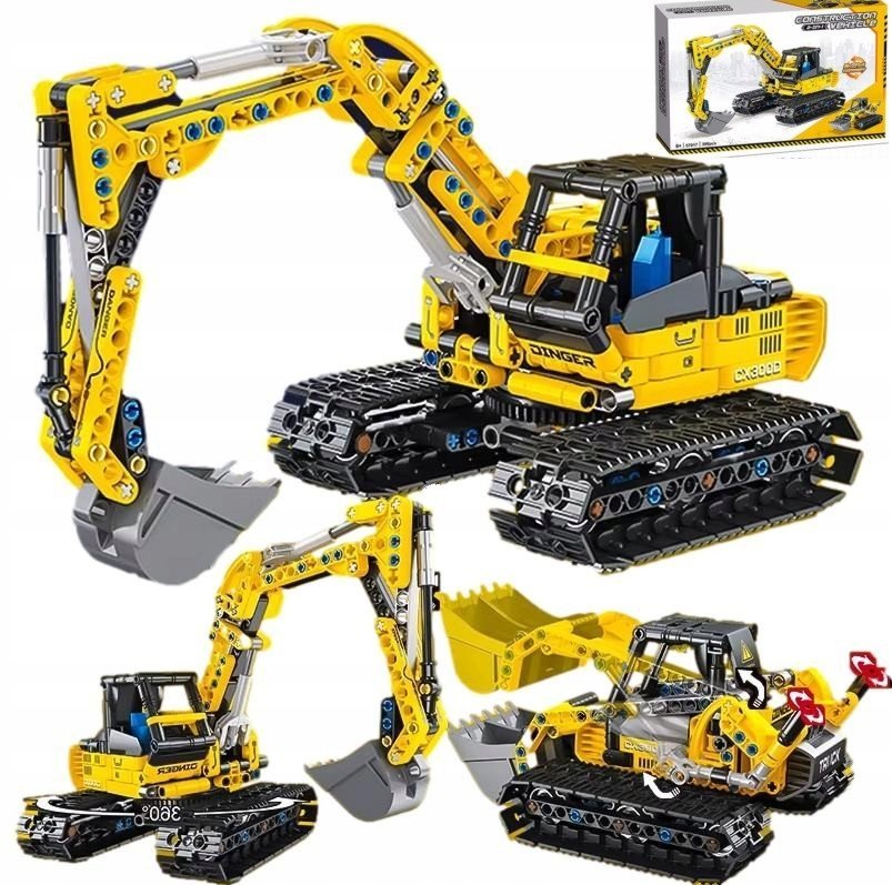 Technic Klocki Koparka + Buldożer do zadań specjalnych spychacz koparka 399