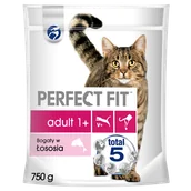 Mokra karma dla kotów - Perfect Fit Adult 1+) 750g Bogaty w łososia sucha karma dla kotów dorosłych 25444-uniw - miniaturka - grafika 1