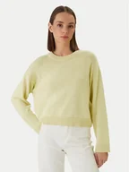 Swetry damskie - Calvin Klein Sweter LV047D305G Żółty Relaxed Fit - miniaturka - grafika 1