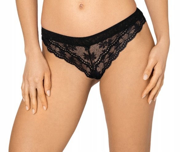 RÓŻA Lagerta Stringi damskie koronkowe CZARNE r. XL