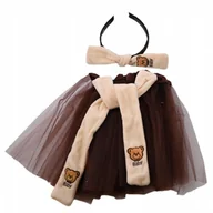 Stroje karnawałowe - Strój Karnawałowy Dla Dziewczynki Przebranie Miś Brązow Misiek Spódniczka - miniaturka - grafika 1