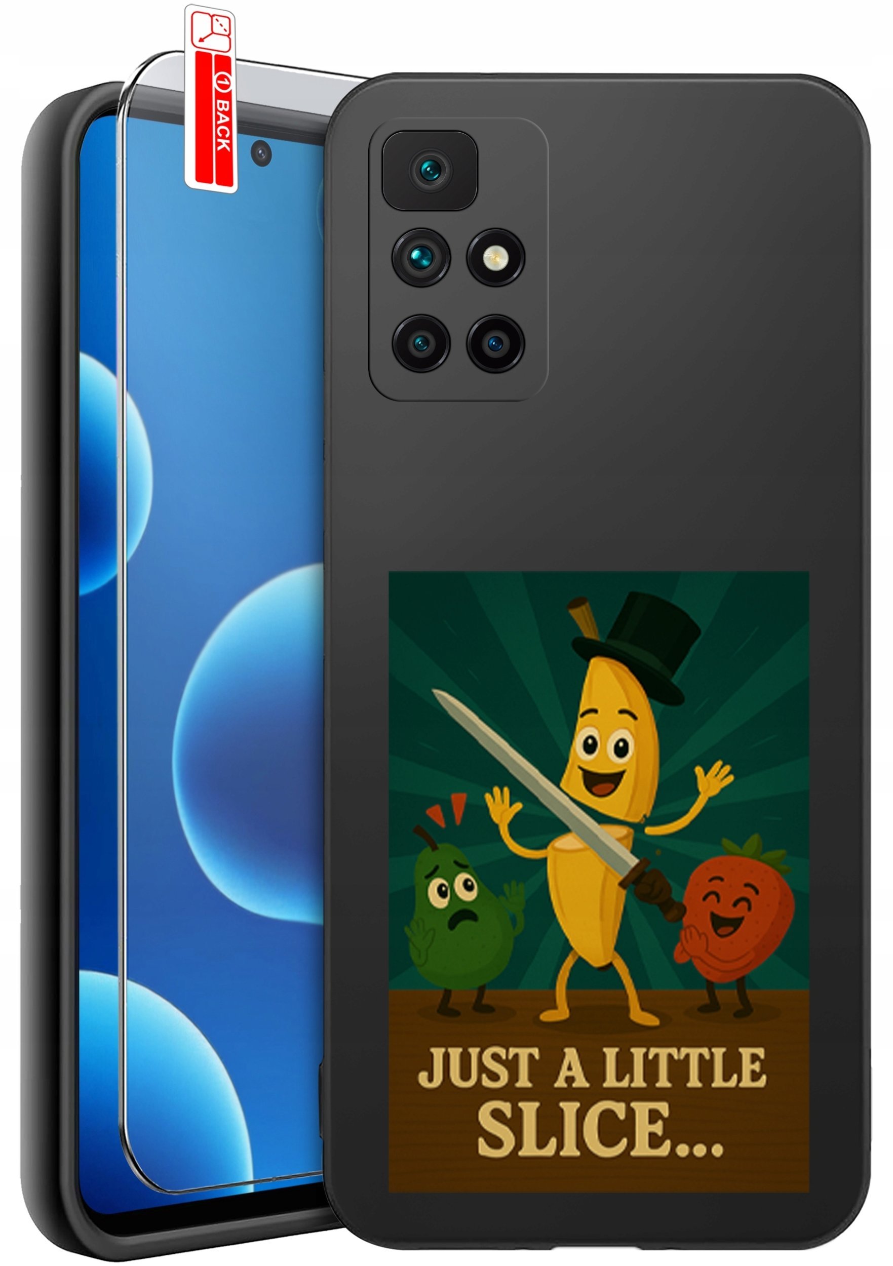 krainaGSM Etui Do Xiaomi Redmi 10 Wzory Silikonowe Matt Case + Szkło 9H