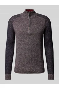 Bluza o kroju regular fit z czystej bawełny z kołnierzem i rękawami z prążkowanej dzianiny - Tom Tailor - Bluzy męskie - miniaturka - grafika 1