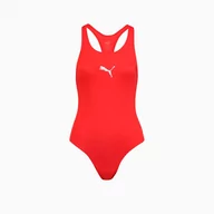 Stroje kąpielowe - Kostium kąpielowy damski Puma SWIM czerwony 90768102 - miniaturka - grafika 1