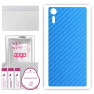 Szkła hartowane na telefon - Folia naklejka skórka strukturalna na TYŁ do Sony Xperia XZs -  Carbon Niebieski - apgo SKINS - miniaturka - grafika 1