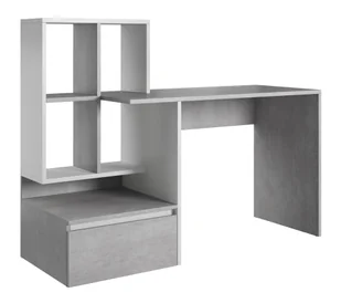 Biurko Paco 2 Beton / Biały Mat - Biurka - miniaturka - grafika 1