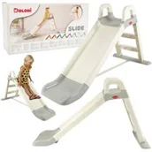 Place zabaw - Zjeżdżalnia biało-szara dla dzieci 140cm Doloni - miniaturka - grafika 1